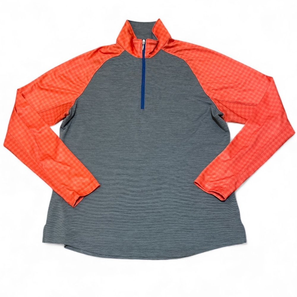Women's Bermuda Sands Orange Stars Quarter Zip Size Medium